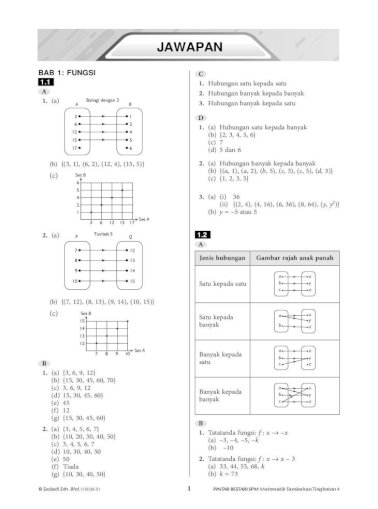 Jawapan Lengkap Matematik Tingkatan 2 Bahagian A